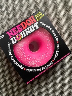 Needoh Donut Kids Toy - Pink Squishable